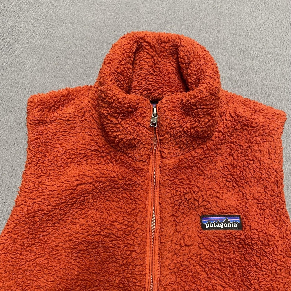 Patagonia‎ Vest Womens Medium Orange Los Gatos Fleece Full Zip Lined STY25216 - Picture 2 of 9